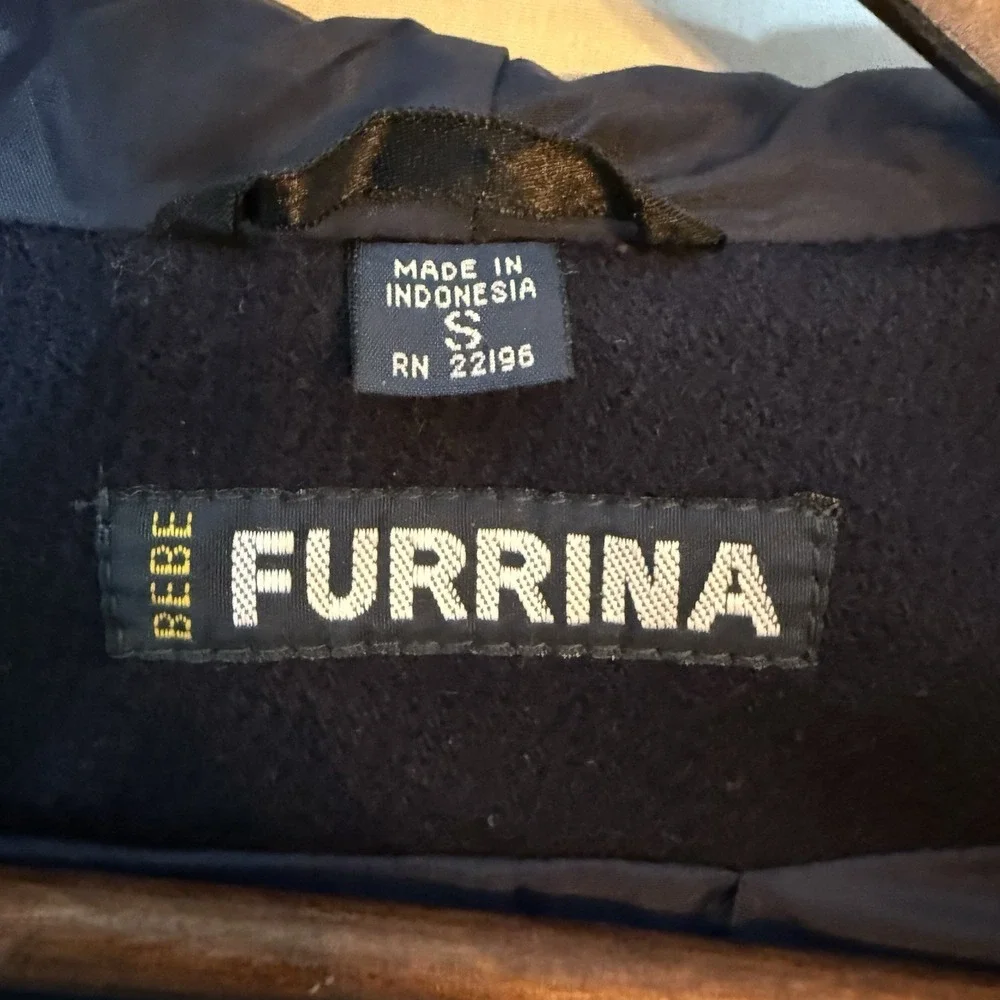 Vintage 90s Bebe Furrina‎ Jacket Mens S Wool Primary Color Block Outerwear